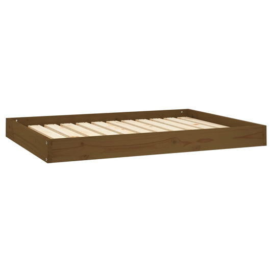 Dog bed honey brown 101.5x74x9 cm solid pine