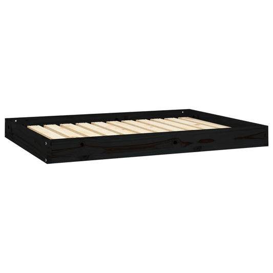 Dog bed black 101.5x74x9 cm solid pine