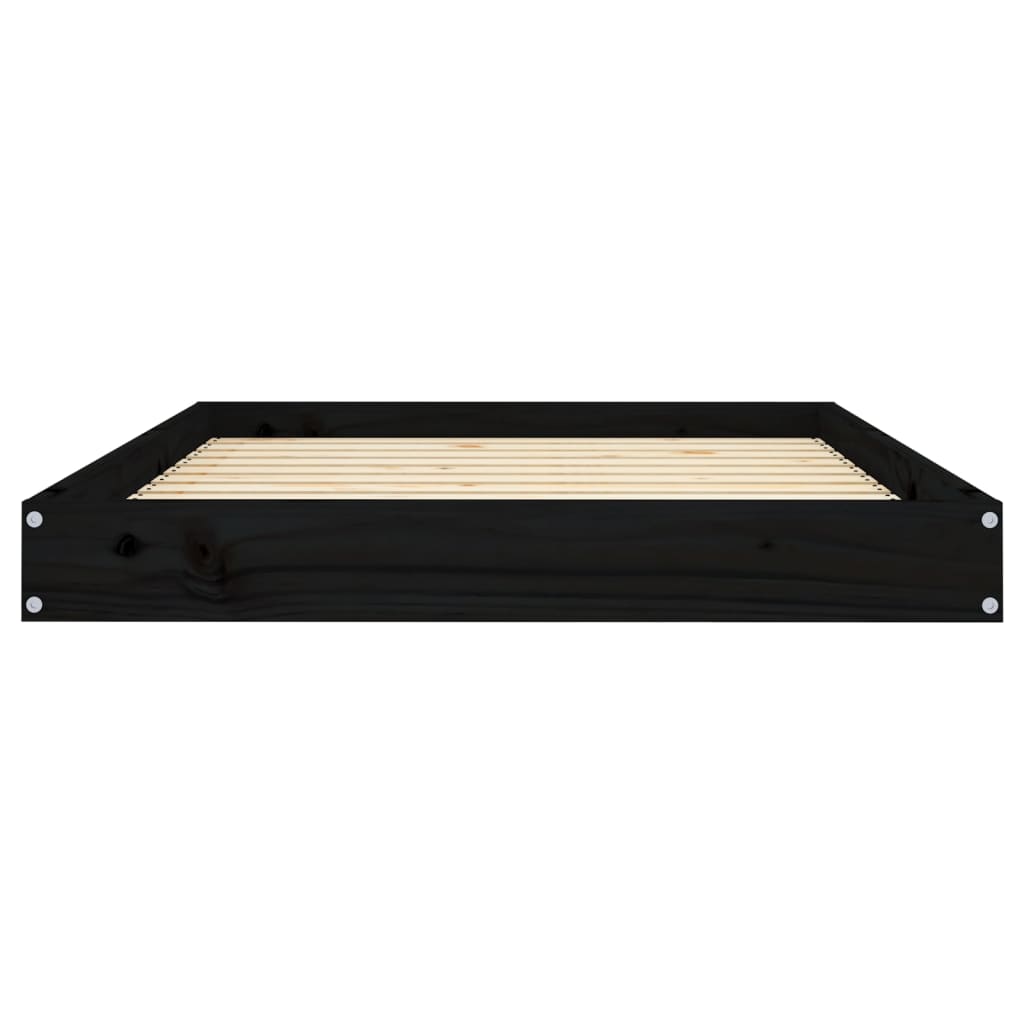 Dog bed black 101.5x74x9 cm solid pine