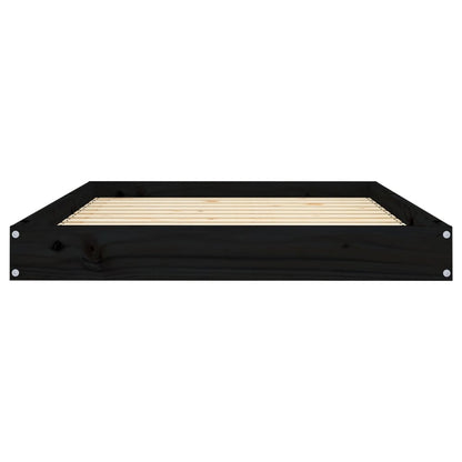 Dog bed black 101.5x74x9 cm solid pine