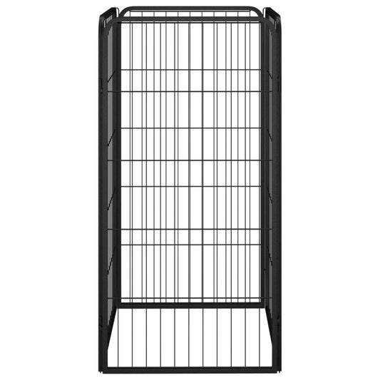 Koiranhäkki 4 paneelia musta 50x100 cm jauhemaalattu teräs