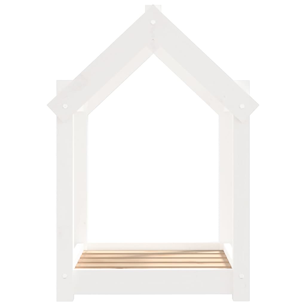 Dog bed white 61x50x70 cm solid pine