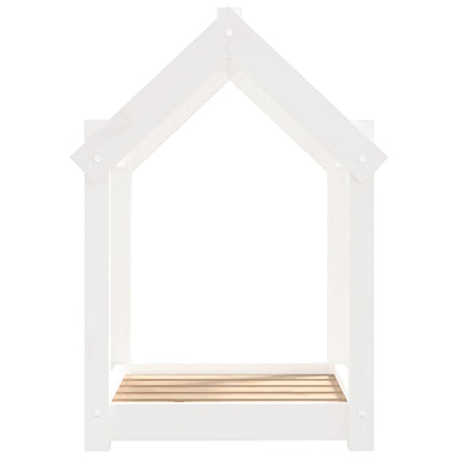 Dog bed white 61x50x70 cm solid pine