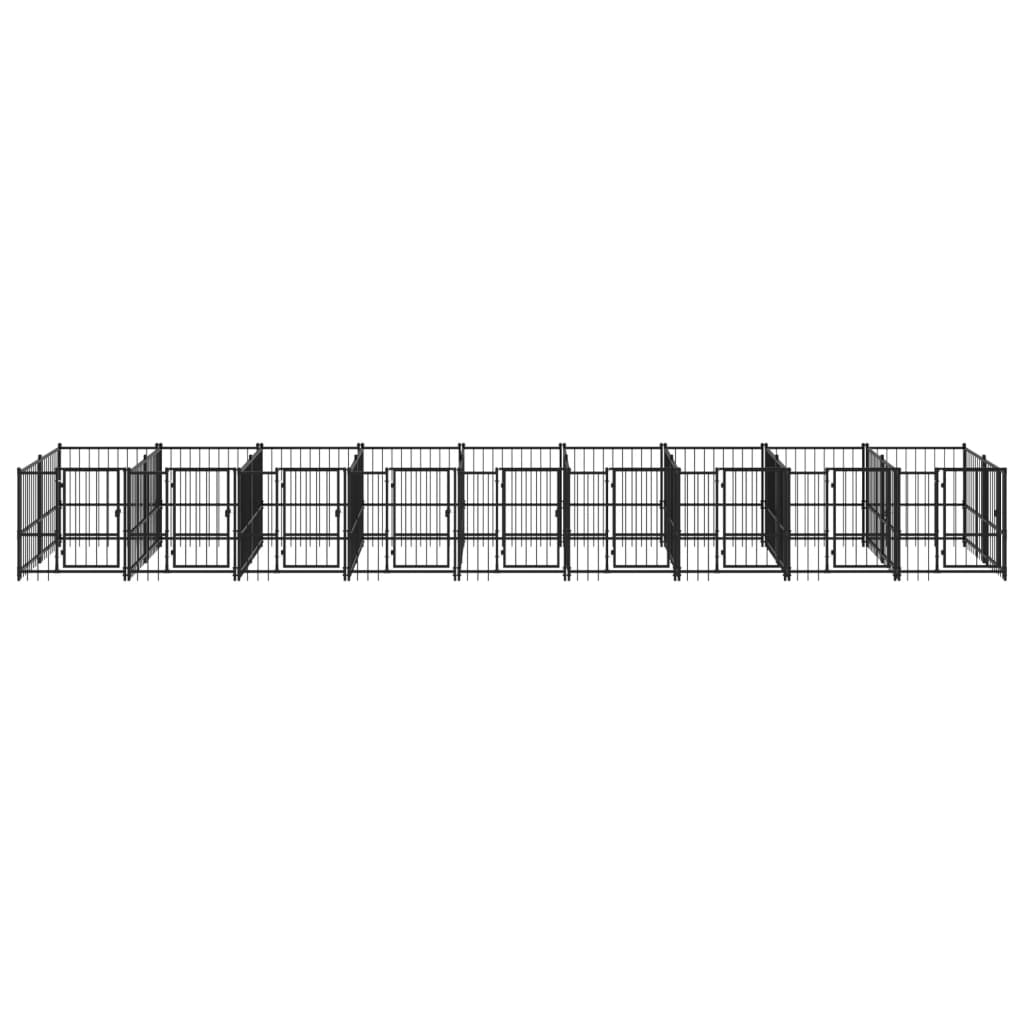 Outdoor dog cage steel 16.89 m²