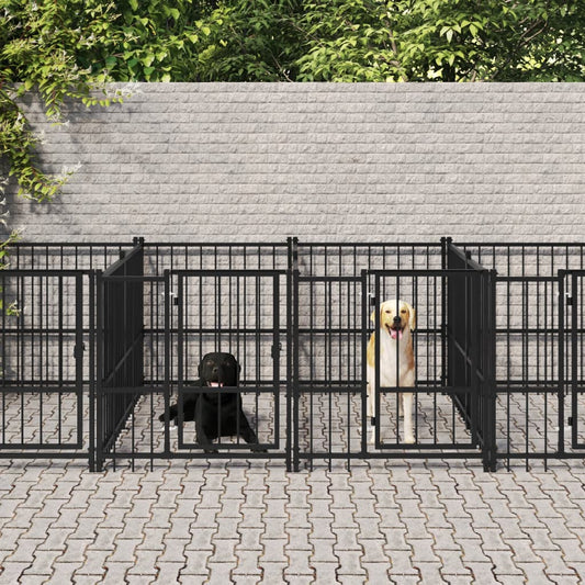 Outdoor dog cage steel 16.89 m²