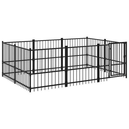 Outdoor dog cage steel 5.63 m²