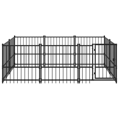 Outdoor dog cage steel 5.63 m²