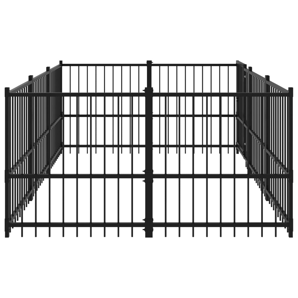 Outdoor dog cage steel 5.63 m²