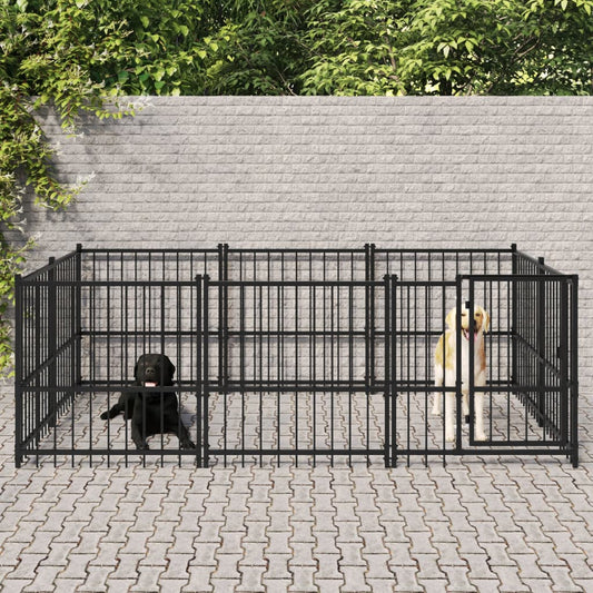 Outdoor dog cage steel 5.63 m²