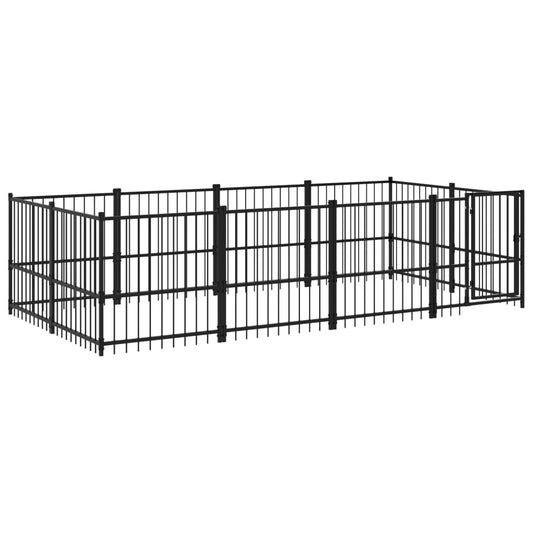 Koiran ulkohäkki teräs 7,51 m²
