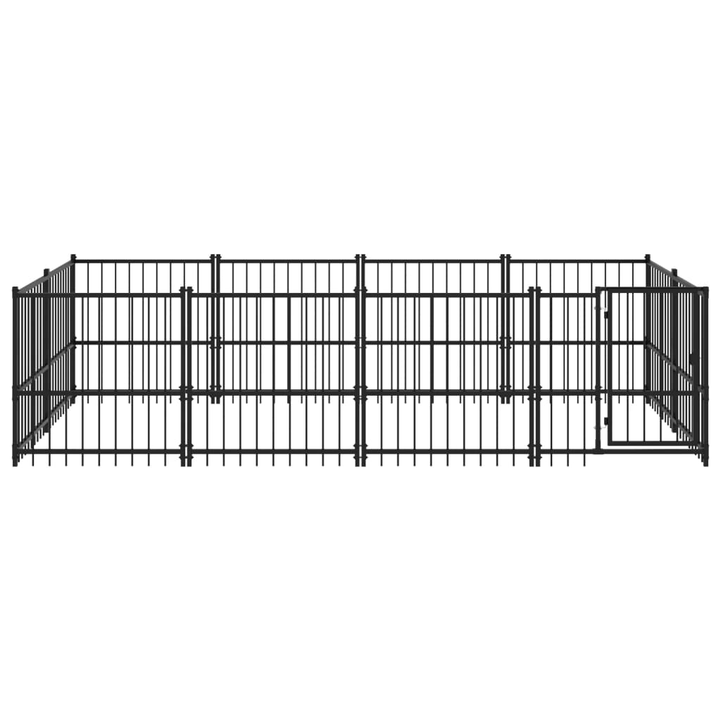 Outdoor dog cage steel 7.51 m²