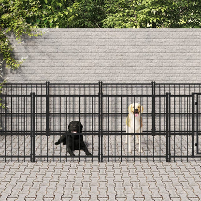 Outdoor dog cage steel 7.51 m²