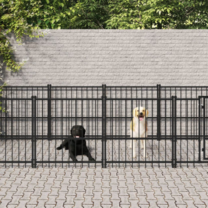 Outdoor dog cage steel 9.38 m²