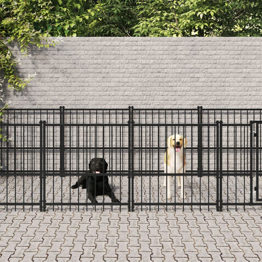 Outdoor dog cage steel 9.38 m²