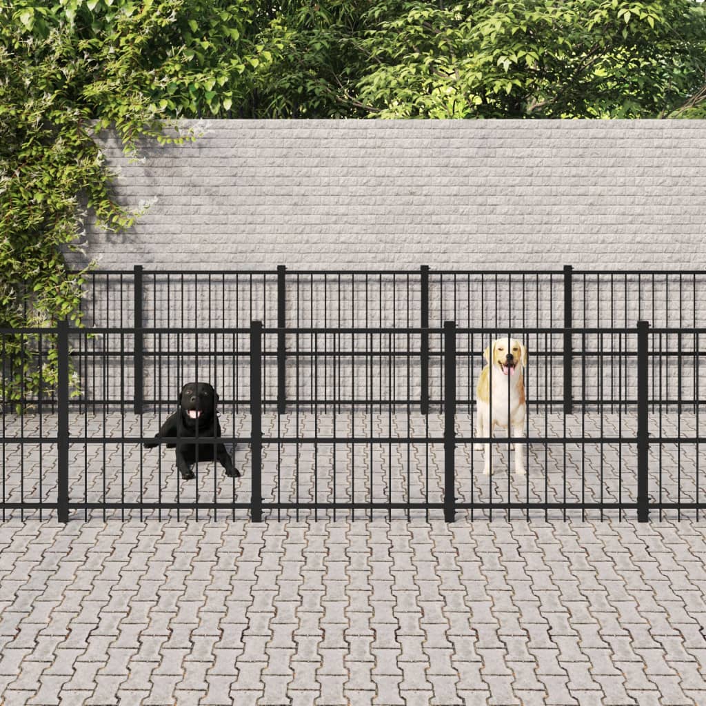 Outdoor dog cage steel 22.58 m²