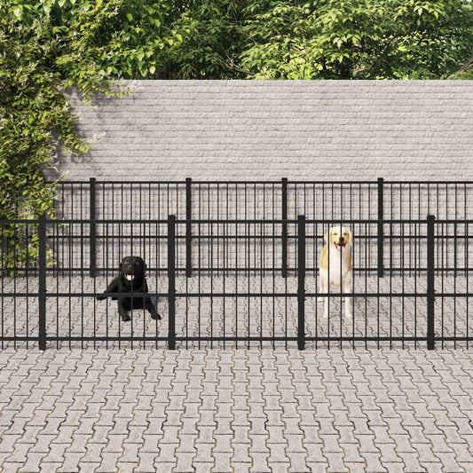 Outdoor dog cage steel 22.58 m²
