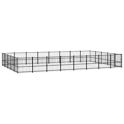Outdoor dog cage steel 37.64 m²