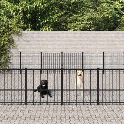Outdoor dog cage steel 33.87 m²
