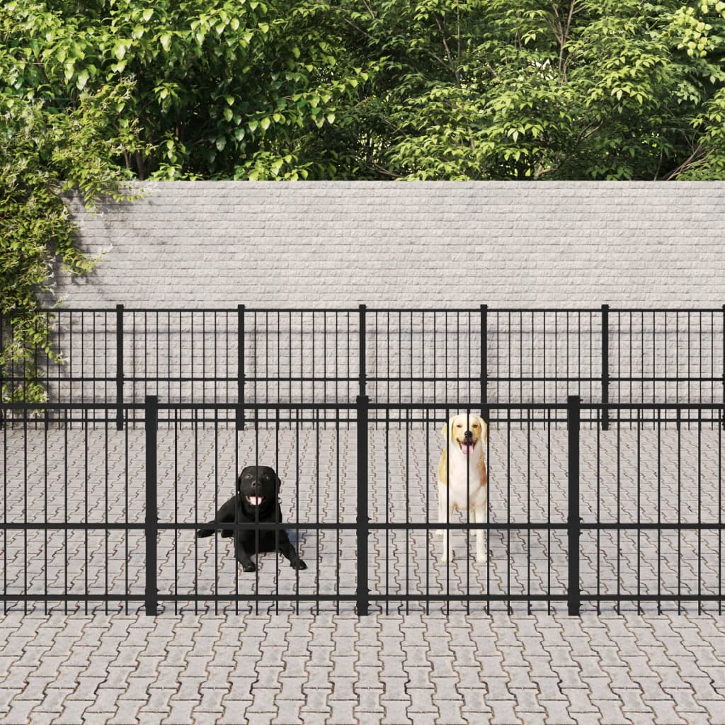 Outdoor dog cage steel 45.16 m²