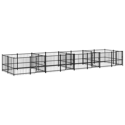 Koiran ulkohäkki teräs 15,02 m²