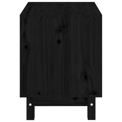 Dog kennel black 50x40x52 cm solid pine