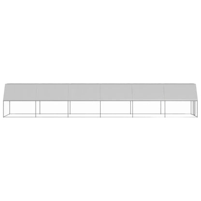 Outdoor chicken coop 2x12x2 m galvanized steel