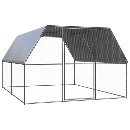 Outdoor chicken coop 3x4x2 m galvanized steel
