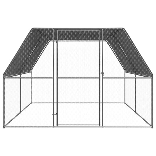 Outdoor chicken coop 3x4x2 m galvanized steel