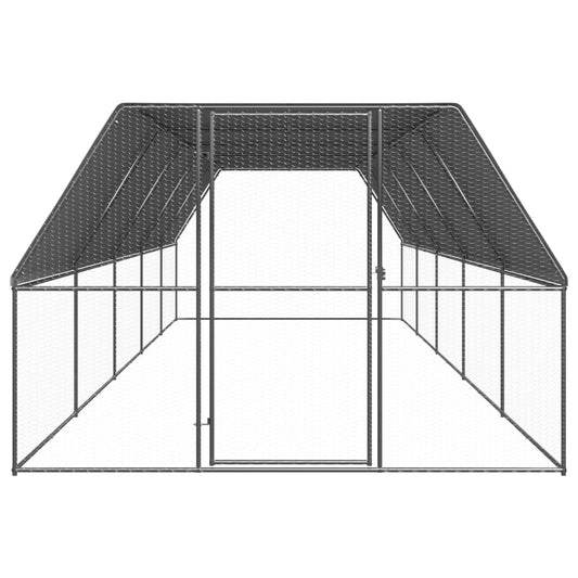Outdoor chicken coop 3x10x2 m galvanized steel