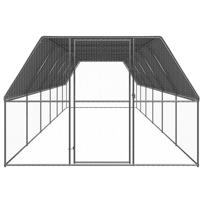 Outdoor chicken coop 3x12x2 m galvanized steel