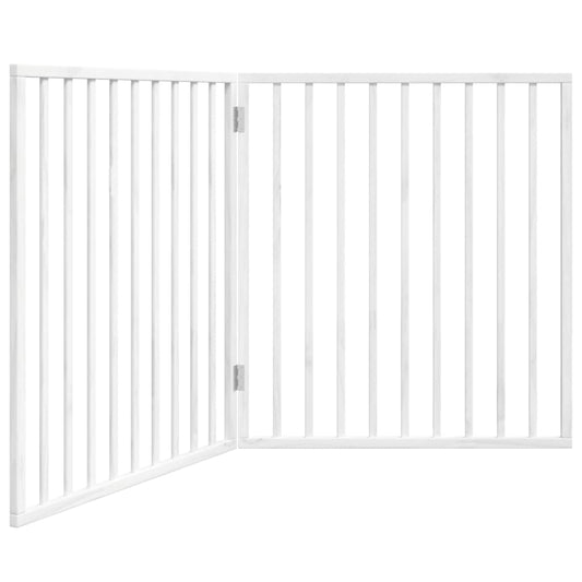 Folding door frame 2 panels white 160 cm poplar wood