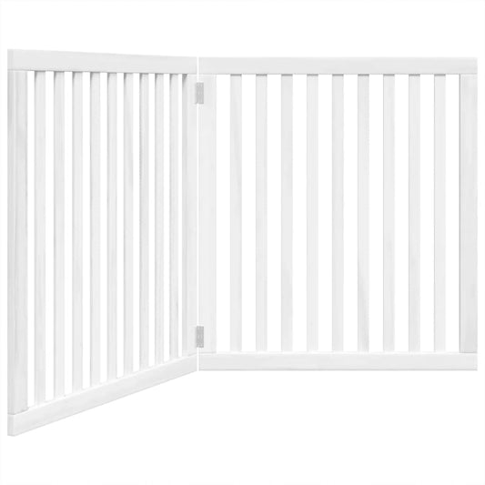 Folding door frame 2 panels white 160 cm poplar wood