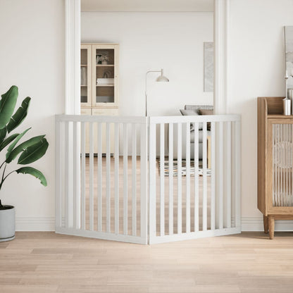 Folding door frame 2 panels white 160 cm poplar wood