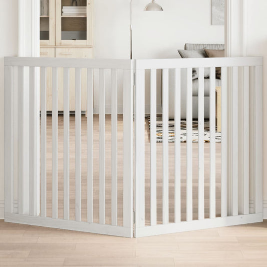 Folding door frame 2 panels white 160 cm poplar wood