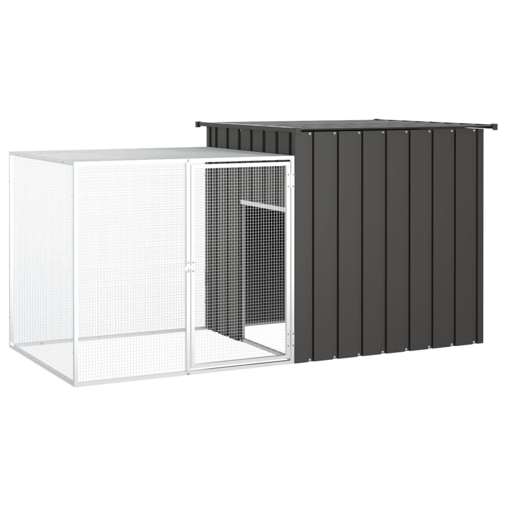 Rabbit cage anthracite 200x91x100 cm galvanized steel