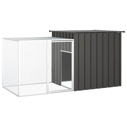 Rabbit cage anthracite 200x91x100 cm galvanized steel
