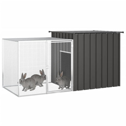 Rabbit cage anthracite 200x91x100 cm galvanized steel