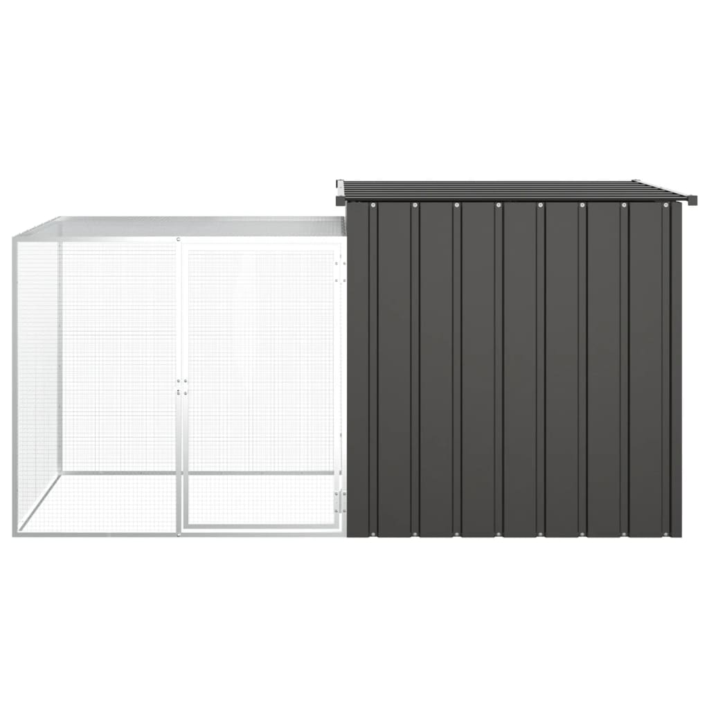 Rabbit cage anthracite 200x91x100 cm galvanized steel
