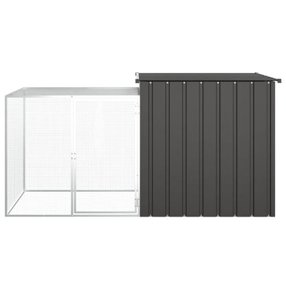 Rabbit cage anthracite 200x91x100 cm galvanized steel