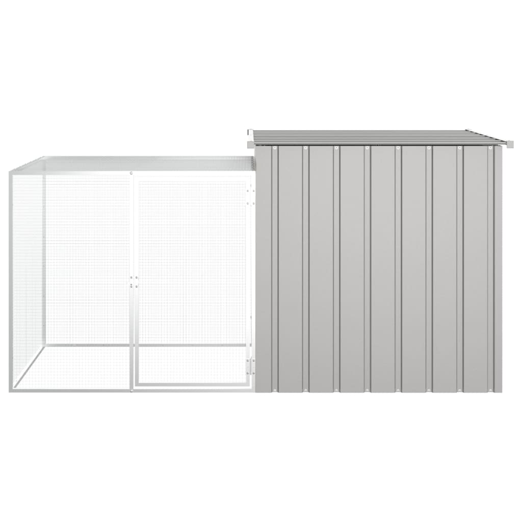 Kanihäkki harmaa 200x91x100 cm galvanoitu teräs