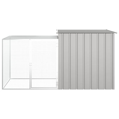 Kanihäkki harmaa 200x91x100 cm galvanoitu teräs