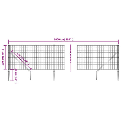 Verkkoaita maapiikeillä vihreä 1x10 m