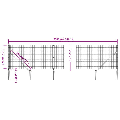 Verkkoaita maapiikeillä vihreä 1x25 m