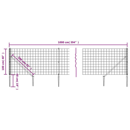 Verkkoaita maapiikeillä vihreä 1x10 m