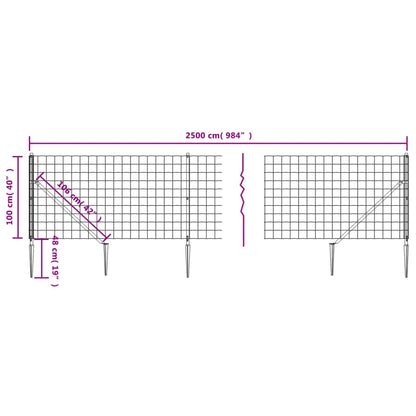 Verkkoaita maapiikeillä vihreä 1x25 m
