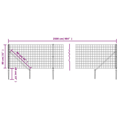 Verkkoaita maapiikeillä antrasiitti 0,8x25 m