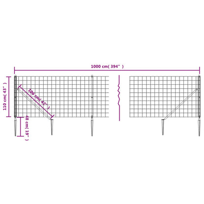 Verkkoaita maapiikeillä antrasiitti 1,1x10 m