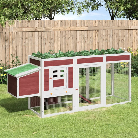 Chicken coop suede 204x50x84 cm solid pine