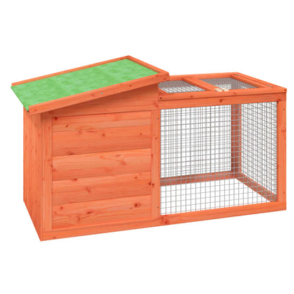 Rabbit hutch brown 100.5x54x55 cm solid pine