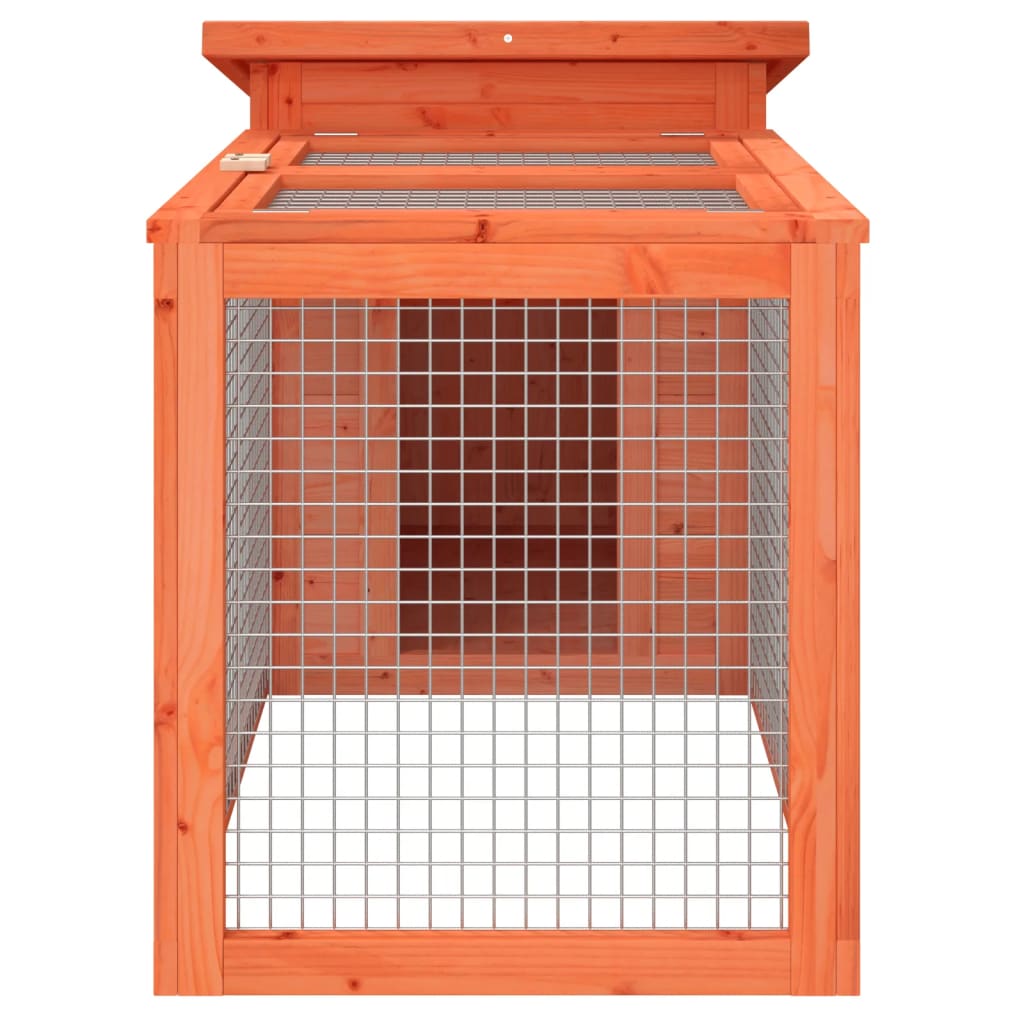 Rabbit hutch brown 100.5x54x55 cm solid pine